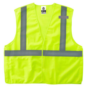 Ergodyne GloWear 8215BA Class 2 Solid Mesh Breakaway Vest, 2X-Large/3X-Large, Orange,
