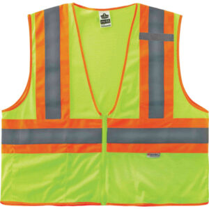 Ergodyne GloWear 8230Z Type R Class 2 Two-Tone Mesh Vest, 2X-Large/3X-Large, Lime,