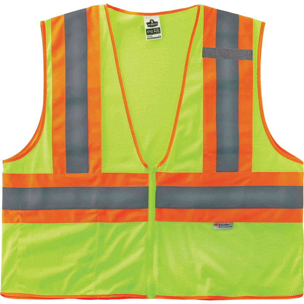 Ergodyne GloWear 8230Z Type R Class 2 Two-Tone Mesh Vest, 2X-Large/3X-Large, Lime,
