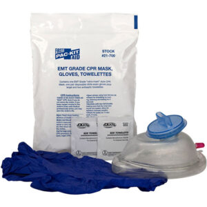 CPR Mask, 2 Exam Gloves, & 2 Wipes, 24/Case