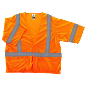 Ergodyne GloWear 8310HL Class 3 Solid Mesh Vest, 2X-Large/3X-Large, Orange