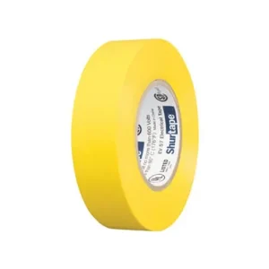 Electrical Tape, 3/4 in x 66 ft, 7 mil, Yellow, Case of 100