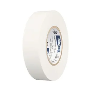 Electrical Tape, 3/4 in x 66 ft, 7 mil, White, Case of 100