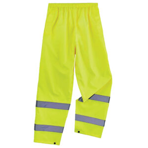 ERGODYNE GLOWEAR 8916 LIGHTWEIGHT HI-VIS, CLASS E, RAIN PANTS, , LIME, 1/EACH