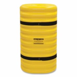 Eagle 24" X 24" X 42" Yellow Polyethylene Column Protector With Black Straps For 10" Post