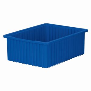 Akro-Mils Akro-Grid Dividable Grid Container, 22 3/8"L x 8"H x 17 3/8"W, Blue, 1/Each