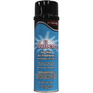 QuestSpecialty Dry Mist Air Freshener, Mulberry, 10 oz Aerosol, 12/Case