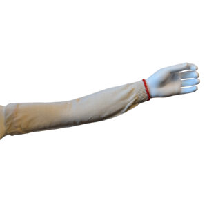 RIPCORD HIGH TENACITY NYLON/COTTON PLAITED SLEEVE, 18-INCH, 2-INCH GUSSET, ANSI CUT LEVEL A2