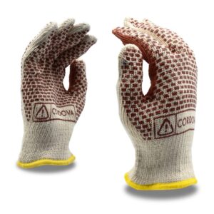 TWO-PLY MACHINE KNIT HOT MILL, TWO-SIDE NITRILE BLOCKS & THUMB CROTCH, CE CONTACT HEAT LEVEL 2