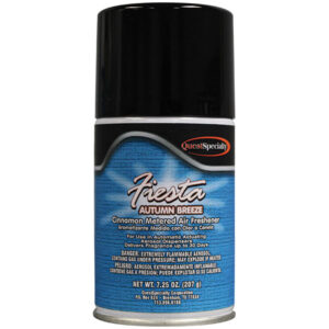 QuestSpecialty Fiesta Metered Air Freshener, Autumn Breeze Cinnamon, 7.25 oz Aerosol, 12/Case