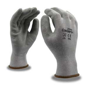 COR-GRIP II?, 10-GAUGE, GRAY POLY/COTTON SHELL, GRAY LATEX PALM COATING