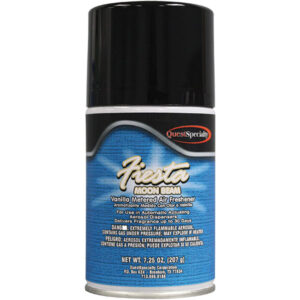 QuestSpecialty Fiesta Metered Air Freshener, Moon Beam Vanilla, 7.25 oz Aerosol, 12/Case