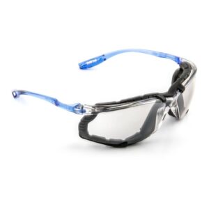 3M Virtua Blue And Clear Frame Safety Glasses With Mirror Anti-Fog, IndoorOutdoor Mirror Lens