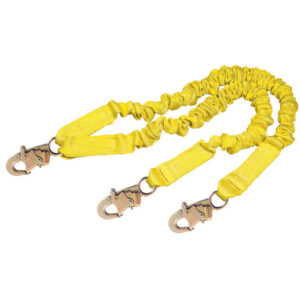 3M DBI-SALA 6' Shockwave2 1 1516" Polyester Tubular Web Twin-Leg Tie-Off Shock-Absorbing Lanyard With Snap Hook At Each Ends