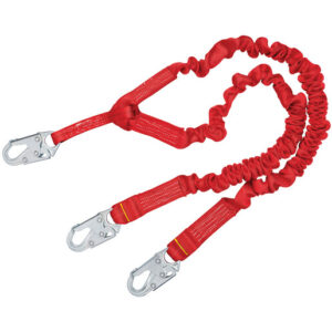 3M DBI-SALA 6' PROTECTA PRO Stretch 1 1516" Polyester Tubular Web Twin-Leg 100% Tie-Off Shock-Absorbing Lanyard With Self-Locking Snap Hook At Each End