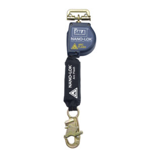 3M DBI-SALA 8' Nano-Lok Arc Flash Quick Connect Self Retracting Lanyard With Kevlar Fiber Webbing, Steel Snap Hook And Quick Connector For Harness Mounting