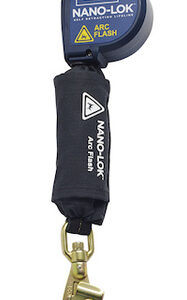 3M DBI-SALA 8' Nano-Lok Arc Flash Quick Connect Single-Leg Self Retracting Lanyard With Kevlar Fiber Webbing, Steel Swiveling Snap Hook And Quick Connector For Harness Mounting