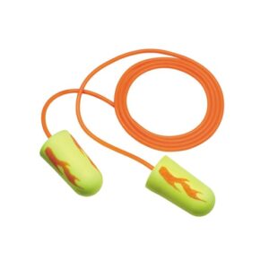 3M E-A-Rsoft Yellow Neon Blasts Tapered FoamPolyurethane Corded Earplugs
