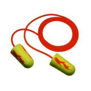 3M E-A-Rsoft Yellow Neon Blasts Tapered FoamPolyurethane Corded Earplugs