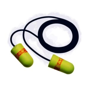 3M E-A-Rsoft SuperFit Tapered Foam Polyurethane Metal Detectable Corded Earplugs