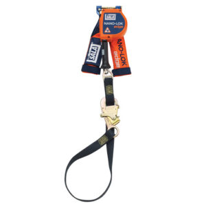 3M DBI-SALA 8' Nano-Lok Edge 316" Galvanized Steel Cable Single Leg Self-Retracting Lifeline With Tie-Back Leg