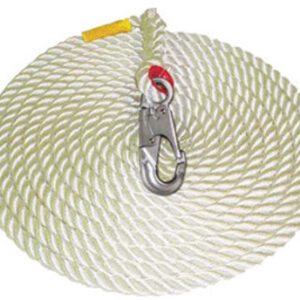 DBI-SALA, 100' Vertical 58" Nylon Rope Lifeline With AJ514A Carabiner