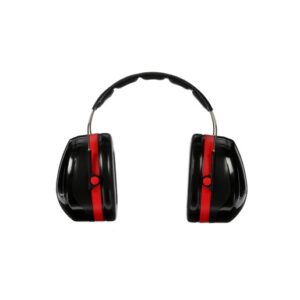 3M Optime 105 Black And Red Over-The-Head Earmuffs