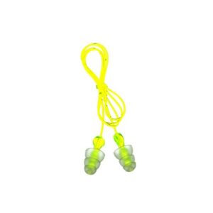 3M Tri-Flange P3000 Multi-Flange Elastomeric Polymer Reusable Corded Earplugs