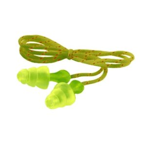 3M Tri-Flange Elastomeric Polymer Corded Earplugs