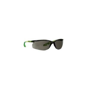 3M Solus CCS Series Black And Bright Green Safety Glasses With Gray Scotchgard Anti-FogAnti-Scratch Lens