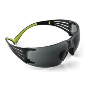 3M SecureFit BlackGreen Safety Glasses With Gray Anti-Fog Lens