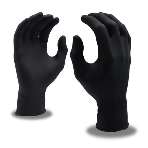 NITRI-COR AGILITY, BLACK NITRILE, INDUSTRIAL GRADE, POWDER FREE, TEXTURED, 6-MIL, 10 BOXES OF 100 PER CASE