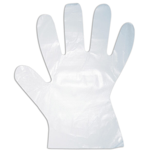 LDPE (LOW DENSITY), POLYETHYLENE GLOVES, EMBOSSED, 1.25-MIL, 100 ENVELOPES OF 100