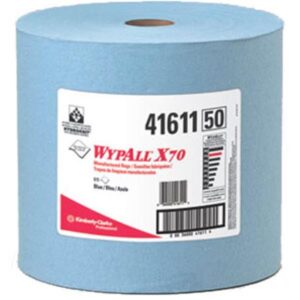 WypAll* X70 Wipers, Jumbo Roll, 12 1/2" x 13 3/8", Blue, 870/Roll