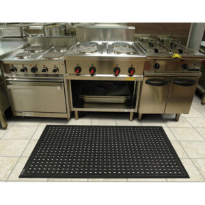 M + A Comfort Flow Anti-Fatigue Mat, 3'' x 5'', Black, 1/Each