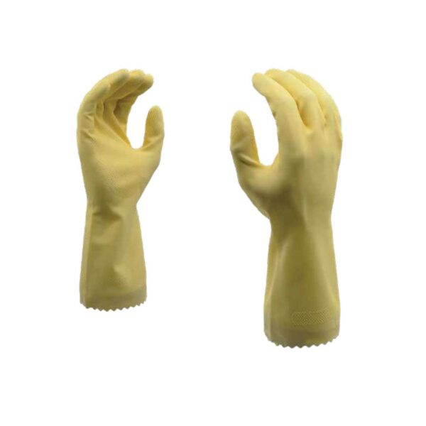 Natural Latex Rubber Beige  12" Premium 18 Mil Unlined Gloves