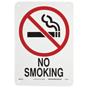Brady "No Smoking" Aluminum Sign