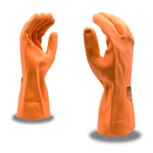 Cordova ORANGE NEOPRENE/LATEX BLEND, FLOCK-LINED, STRAIGHT CUFF, 28-MIL