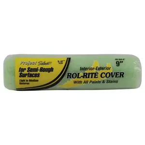Rol-Rite Roller Cover, 9 in, 3/8 in Nap, Knit Fabric