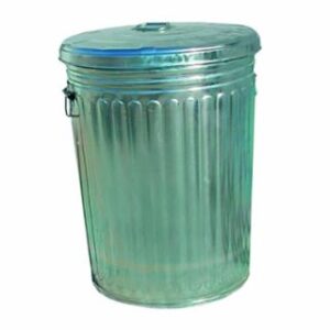 Magnolia Brush Pre-Galvanized Trash Can With Lid, 20 gal, Steel, Gray