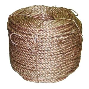 Manila Rope, 100 ft, Yarn, 1 in dia, 3 Strands