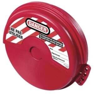Master Lock Rotating Gate Valve Lockout, 4"–6 1/2" Dia, Red, 1/Each
