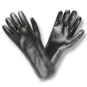 BLACK PVC, ROUGH FINISH, INTERLOCK LINED, 14-INCH