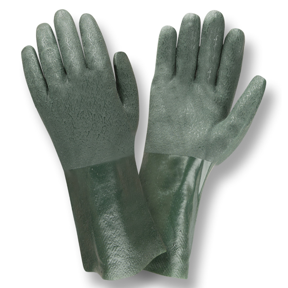 GREEN DOUBLE DIPPED, ETCHED GRIP, JERSEY LINED, 12-INCH