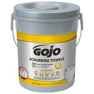 Gojo Heavy-Duty Scrubbing Towels, Gray, 6 Containers/72 Each