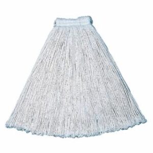 Rubbermaid Value Pro Cut-End Cotton Wet Mop Head, 24 oz, Cotton, 1 in Headband