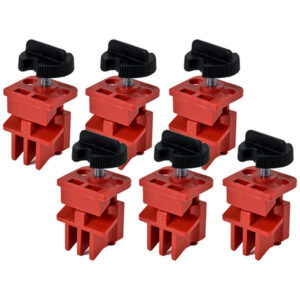Brady Universal Multi-Pole Breaker Lockouts, Red, 6/Pkg