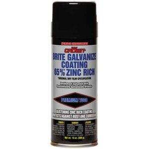 Brite Galvanize Coating 65% Zinc Rich, 16 oz Aerosol Can.