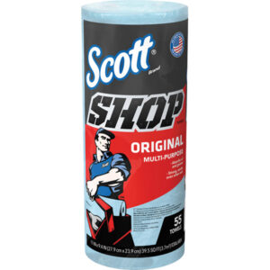 Scott Shop Towels, 10 1/2" x 11", Blue, 12 Rolls/55 Each