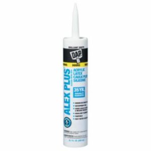 Alex Plus, Acrylic Latex Caulk Plus Silicone,  10.1 oz Cartrdge, White